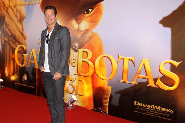 Carlos Machado na pré-estreia de 'Gato de Botas' (Foto: Ag News)