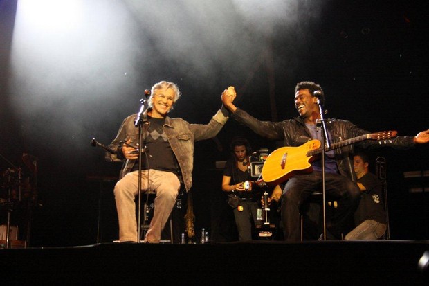 Caetano Veloso canta com Seu Jorge na Quinta da Boa Vista, no Rio (Foto: Onofre Veras/ Ag. News)