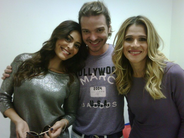 Tiago Parente, Juliana Paes e Ingrid Guimarães (Foto: Twitter / Reprodução)