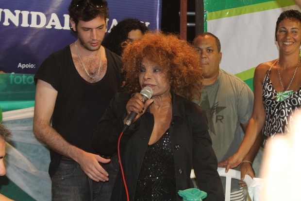 Elza Soares recebe homenagem de escola de samba (Foto: Ag. News/Daniel Delmiro)