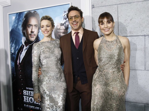 Robert Downey Jr.,  Rachel McAdams e Noomi Rapace na première de ‘Sherlock Homes: O jogo de sombras’ em Los Angeles, nos Estados Unidos (Foto: Reuters/ Agência)