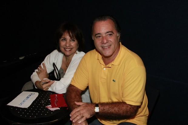 Tony Ramos com a esposa,  Lidiane (Foto: Isac Luz / EGO)