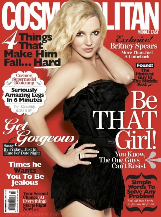 Britney Spears: capa da revista 'Cosmopolitan' do Oriente Médio (Foto: Reprodução / Cosmopolitan)