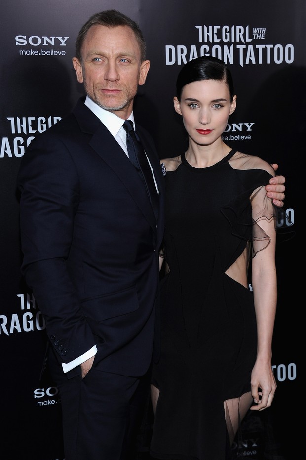 Daniel Craig e Rooney Mara em première de filme (Foto: Getty Images)