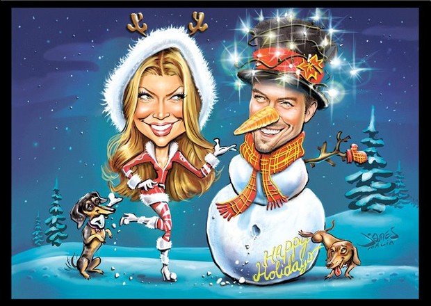 Cartão de Natal de Fergie e Josh Duhamel (Foto: Reprodução Facebook)