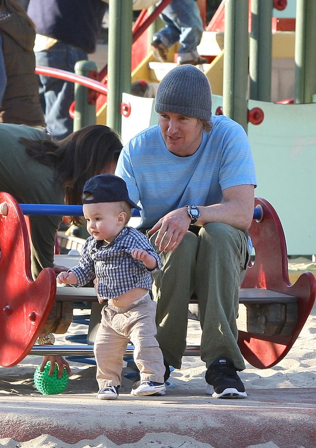 Owen Wilson e o filho, Robert (Foto: Agência/ Grosby Group)