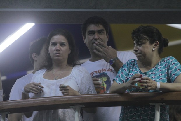 Zeca Camargo na quadra da Unidos da Tijuca, no Rio (Foto: André Muzell / Ag. News)