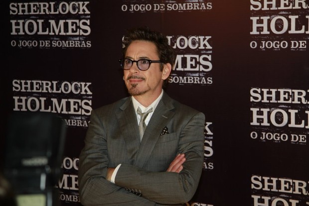 Robert Downey Jr na première de Sherlock Holmes no Rio (Foto: Isac Luz / EGO)
