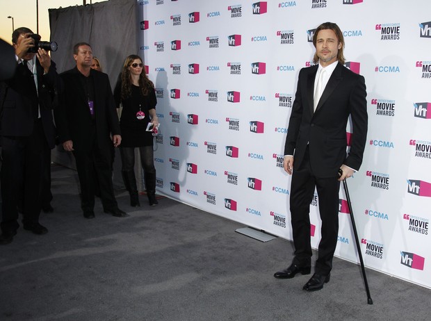 Brad Pitt no 'Critics' Choice Awards' em Los Angeles, nos Estados Unidos (Foto: Reuters/ Agência)