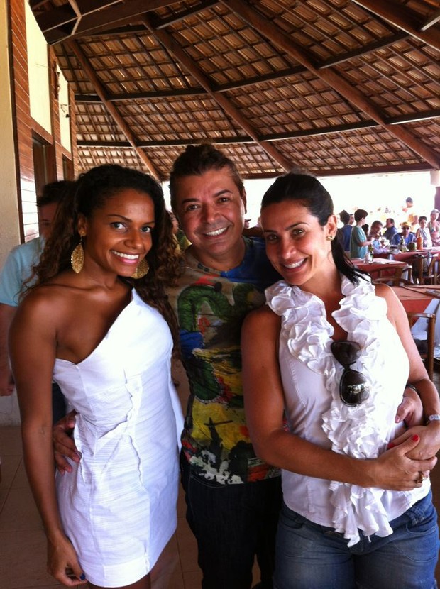 David Brazil, Quitéria Chagas e Scheila Carvalho: no Pré-Caju (Foto: Reprodução/Reprodução)