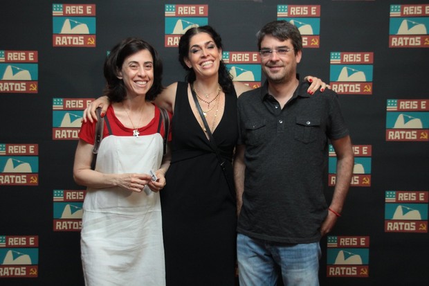 Fernanda Torres, Paula Lavigne e Andrucha Waddington em pré-estreia de filme no Rio (Foto: Graça Paes/ Honopix)