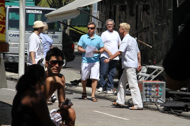 Luciano Huck grava comercial no Rio (Foto: Daniel Delmiro / Ag. News)