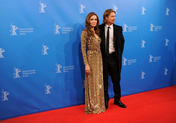 Angelina Jolie e Brad Pitt no Festival de Berlim (Foto: AFP)
