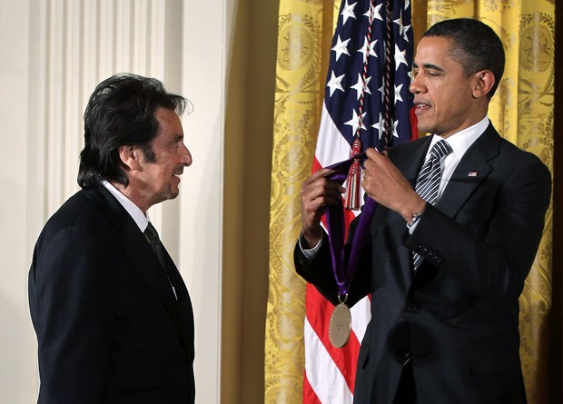 Al Pacino e Barack Obama (Foto: Agência/ Getty Images)