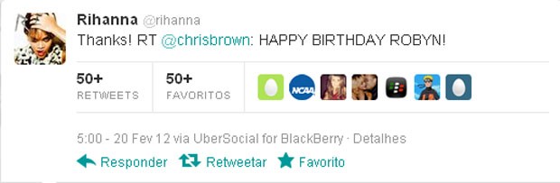 Conversa de Rihanna com Chris Brown (Foto: Reprodução/ Twitter)
