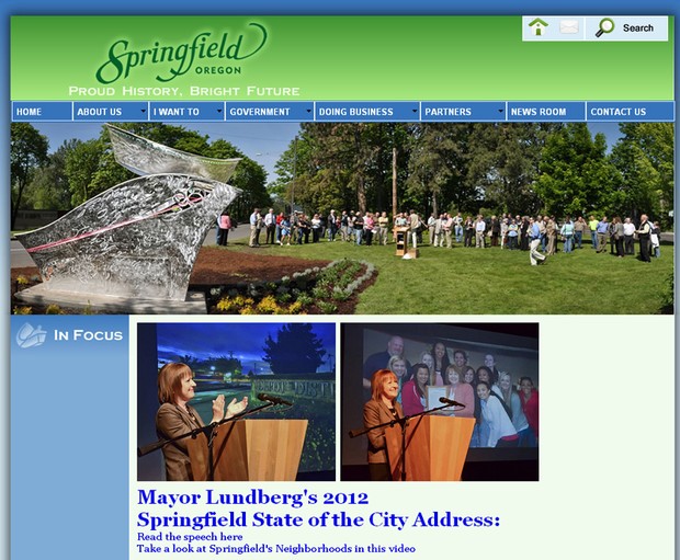 Site da cidade de Springfield (Foto: Reprodução)