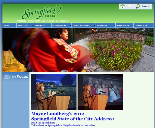 Site da cidade de Springfield (Foto: Reprodução)