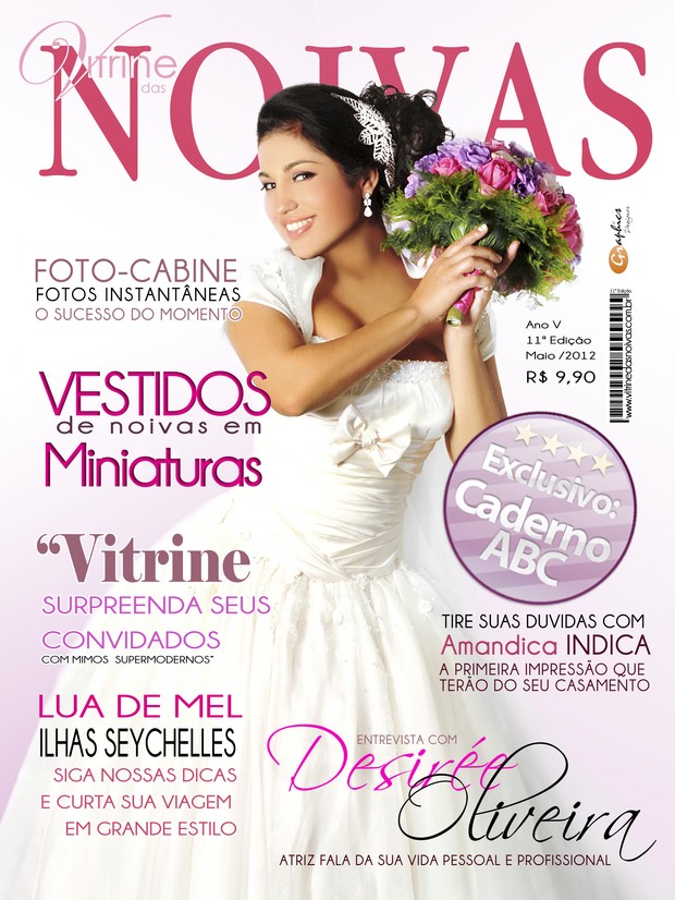 Desirée Oliveira na capa da revista 'Noivas' (Foto: Divulgação)