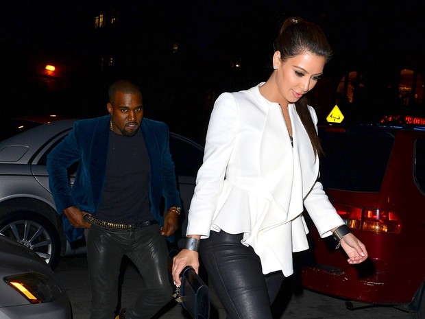 Kanye West e Kim Kardashian (Foto: Agência/Getty Images)
