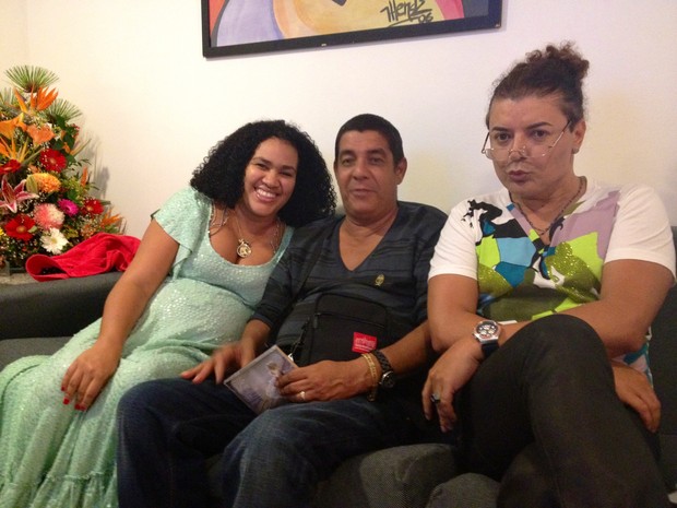 Zeca PAgodinho com David Brazil e Mariene de Castro (Foto: Reprodução/Twitter)