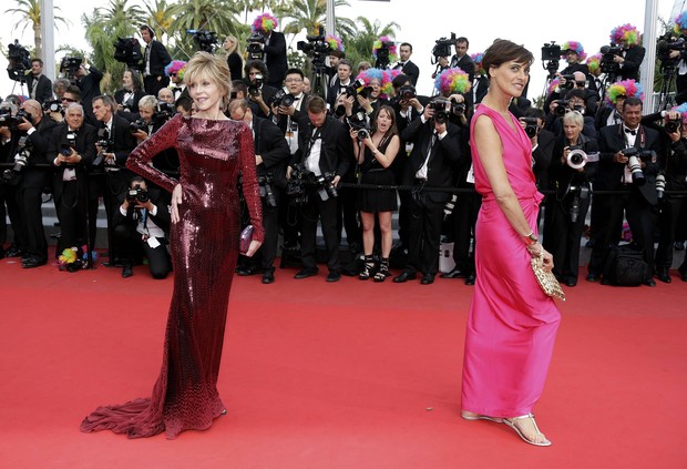 Jane Fonda e Ines de la Fressange (Foto: Reuters/ Agência)