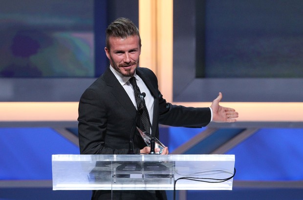David Beckham recebe homenagem em evento (Foto: Getty Images)