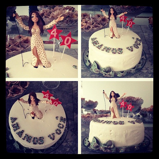 David Brazil posta foto do bolo de aniversário de Ivete Sangalo (Foto: Twitter / Reprodução)