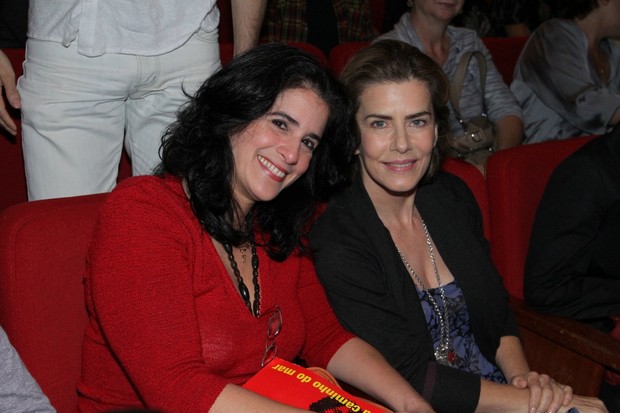 Lúcia Veríssimo e Maitê Proença na reinauguração do Teatro Ipanema, no Rio (Foto: Thyago Andrade / Foto Rio News)