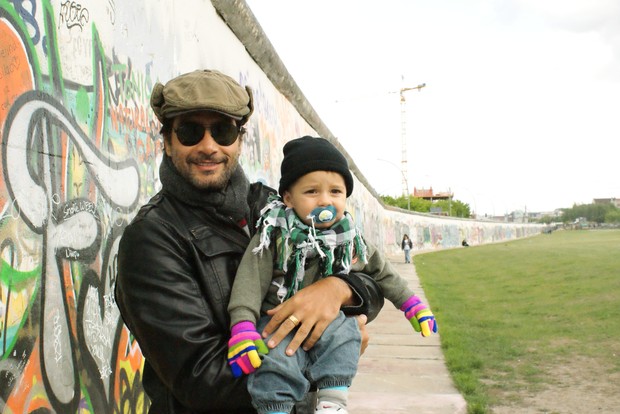 Rafael Calomeni com o filho Matheus (Foto: Divulgação)