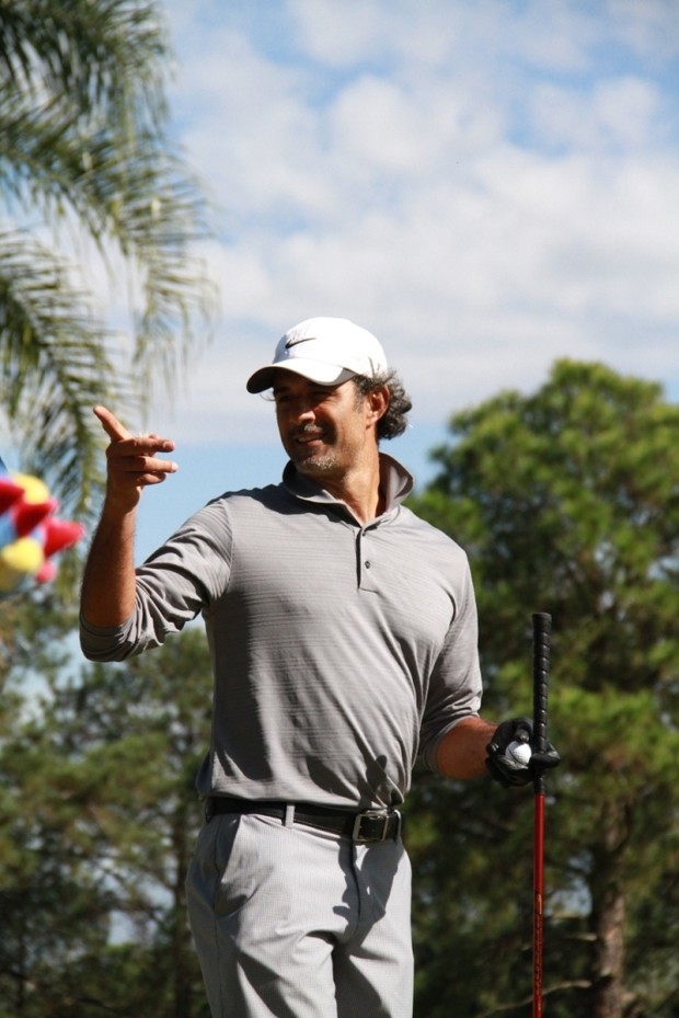 Marcos Pasquim no torneio de golfe (Foto: Divulgação)