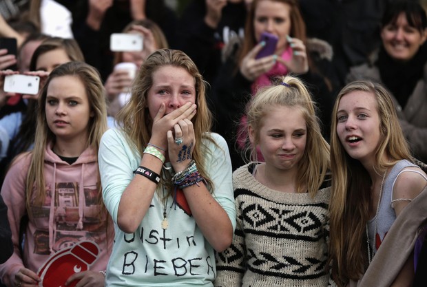 Fãs de Justin Bieber na Austrália (Foto: Agência/ Reuters)