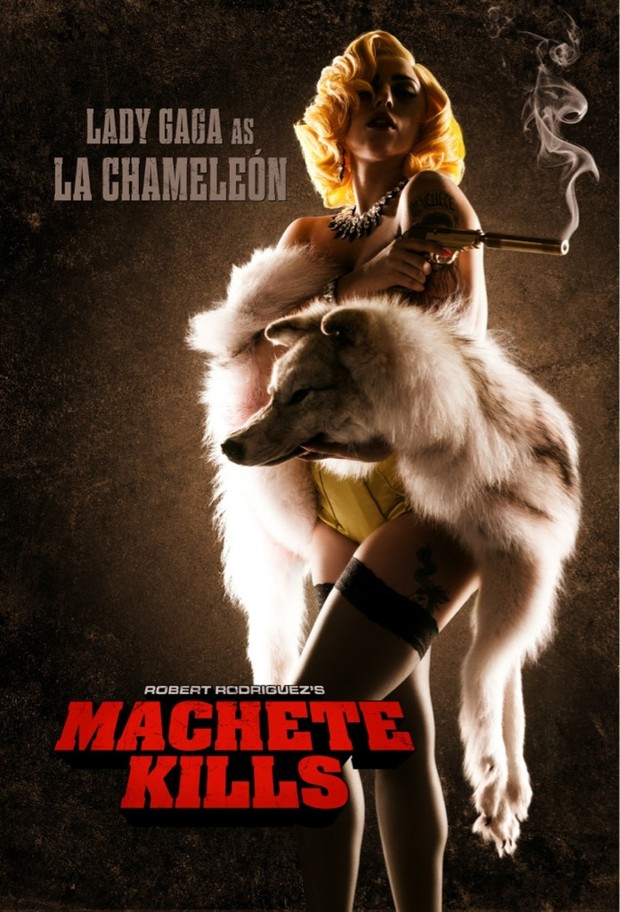 Lady Gaga em pôster do filme "Machete Kills" (Foto: Divulgação / Divulgação)