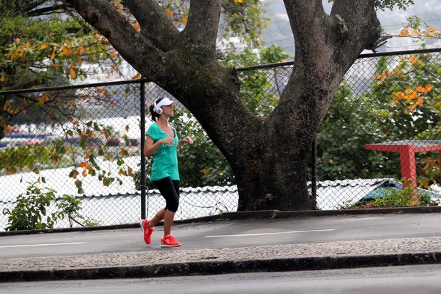 Cynthia Howlett correndo na Lagoa Rodrigo de Freitas, Rio de Janeiro (Foto: Wallace Barbosa/AgNews)