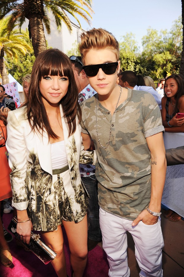 Carly Rae Jepsen e Justin Bieber (Foto: Agência/Getty Images)