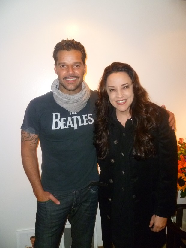 Ana Carolina e Ricky Martin em NY (Foto: Horacio Brandão/Divulgação)