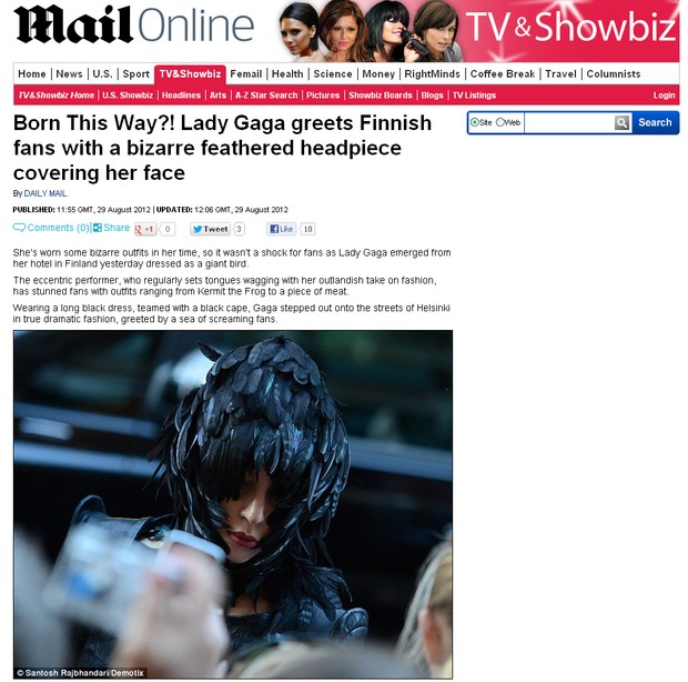 Lady Gaga (Foto: Reprodução / Mailonline.com)