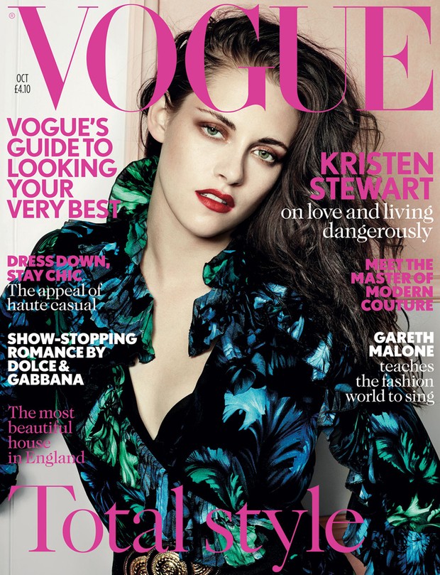 Kristen Stewart na capa da Vogue UK (Foto: Reprodução)