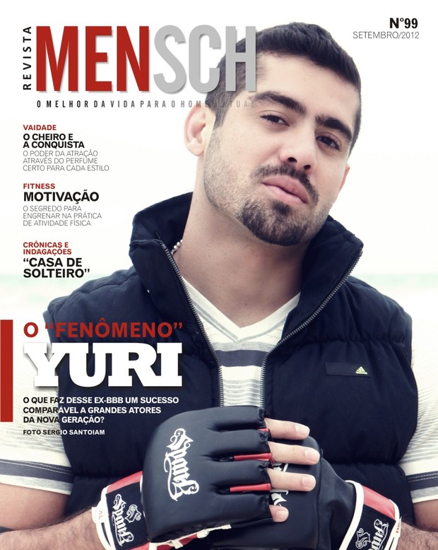 Ex-bbb Yuri na capa da revista 'Mensch' (Foto: Sérgio Santoian / Revista Mensch)