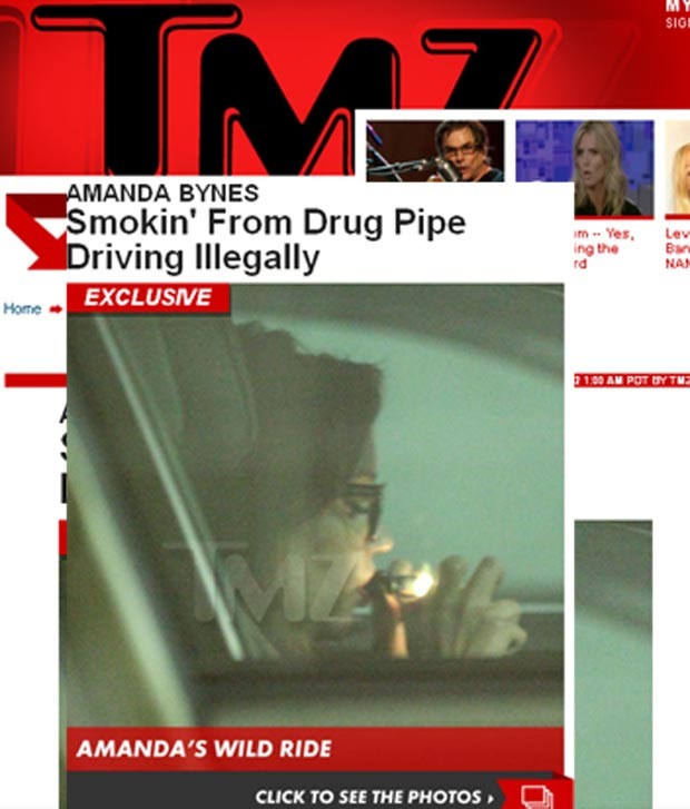 Amanda Bynes é flagrada fumando maconha e dirigindo sem licença por Los Angeles (Foto: Reprodução/TMZ)