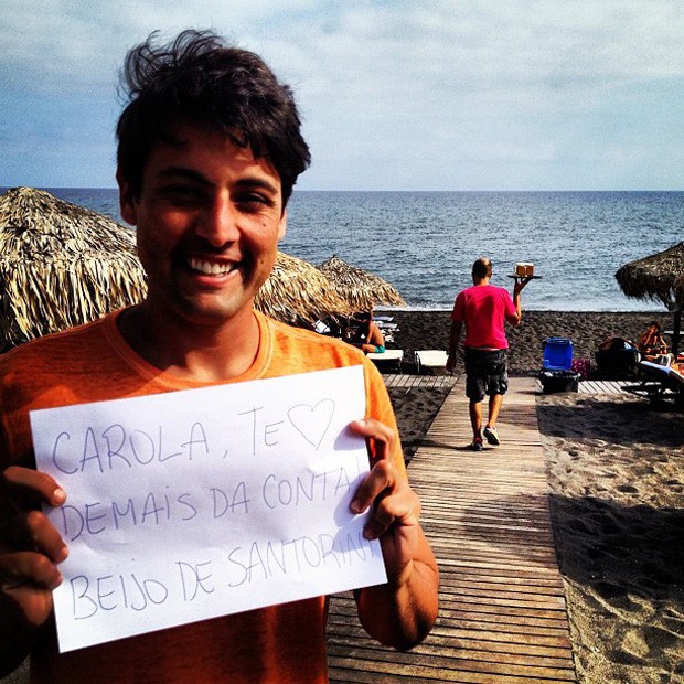 Bruno De Luca deseja parabéns pelo Instagram a Carolina Dieckmann (Foto: Instagram / Reprodução)