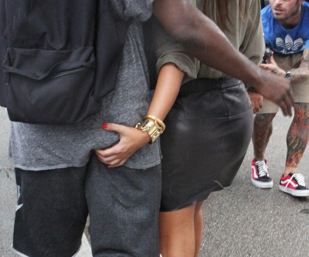 Kanye West e Kim Kardashian em Miami, nos Estados Unidos (Foto: X17/ Agência)