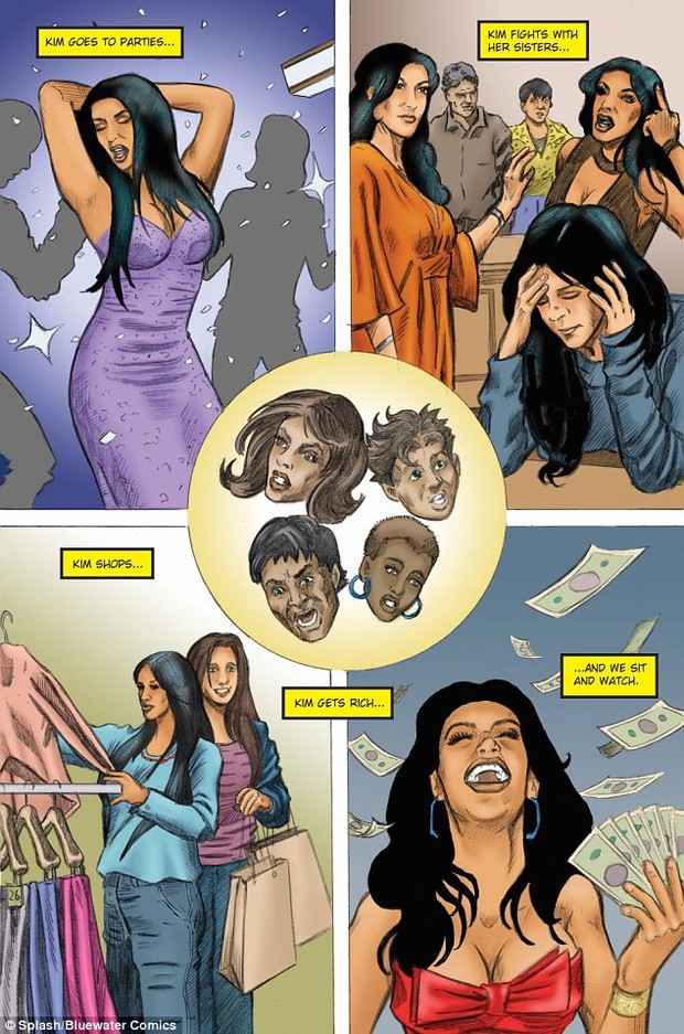 Quadrinhos de Kim Kardashian (Foto: Divulgação)