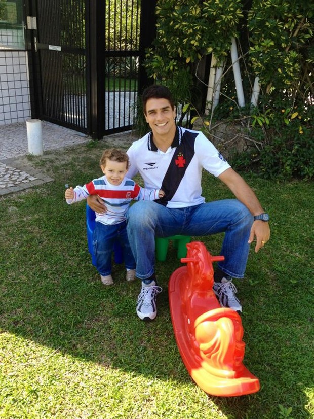 Rafael Calomeni e o filho, Matheus (Foto: Divulgação/GMP)