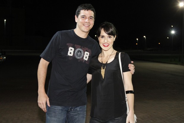 Fernanda Pontes e Diogio Boni no show do rapper Pitbull no Rio (Foto: Roberto Filho/Ag News)
