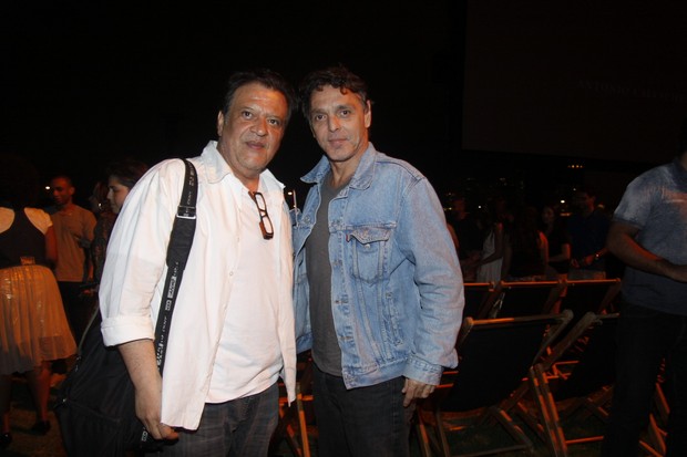 Luis Melo e Guilherme Leme em cinema no Rio (Foto: Felipe Assumpção/ Ag.News)