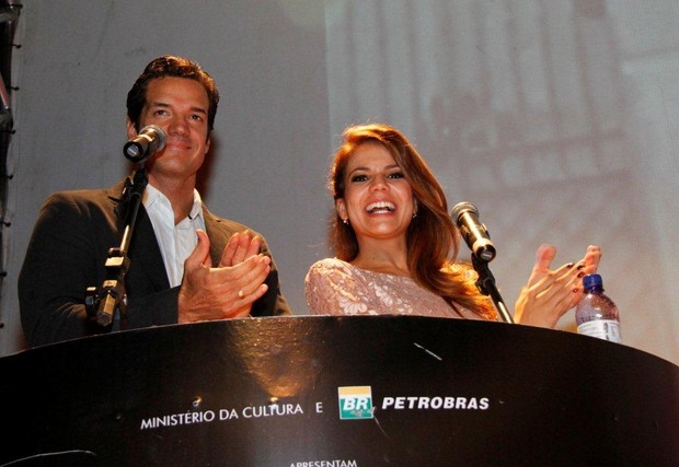 Nívea Stelmann e Carlos Machado em evento em Vitória, no Espírito Santo (Foto: Orlando Oliveira/ Ag. News)