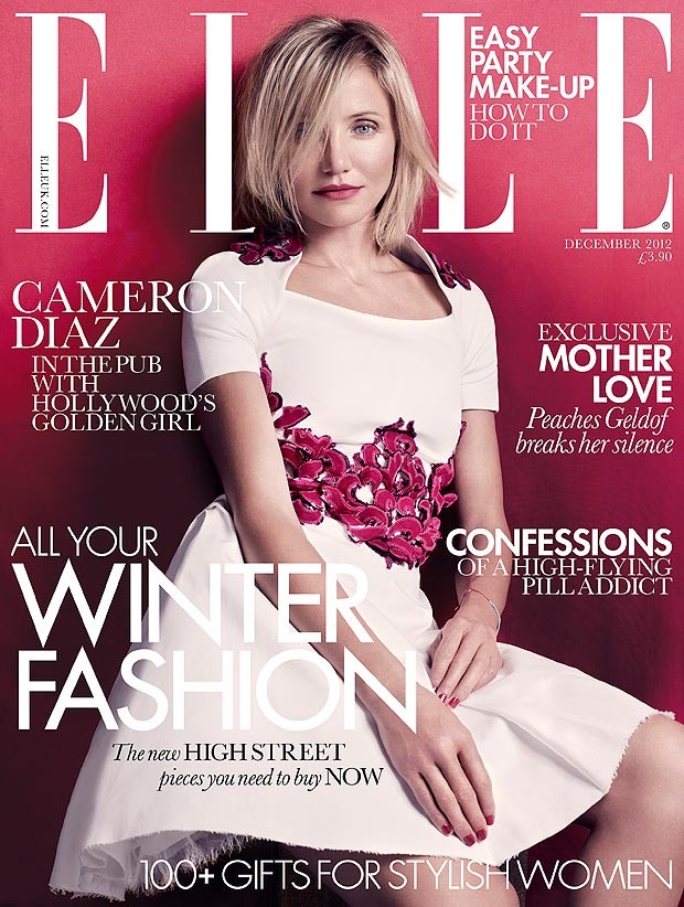 Cameron Diaz na capa da "Elle" (Foto: Reprodução)