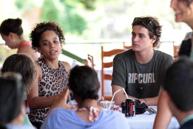 Felipe Dylon e Aparecida Petrowky no Amazonas Film Festival em Manaus (Foto: Orlando Oliveira/AgNews)