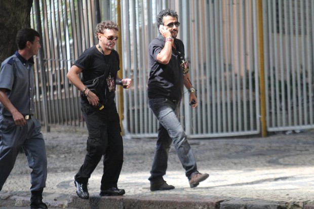 Marcos Palmeira durante gravação em Salvador (Foto: Rodrigo dos Anjos/AgNews)