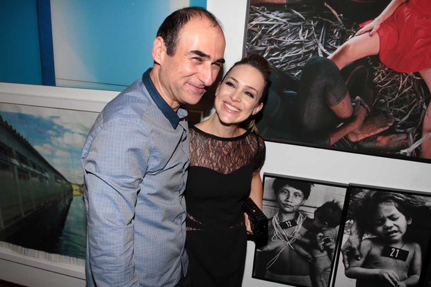Amir Slama e Gabriela Duarte em festa em São Paulo (Foto: Orlando Oliveira/ Ag. News)
